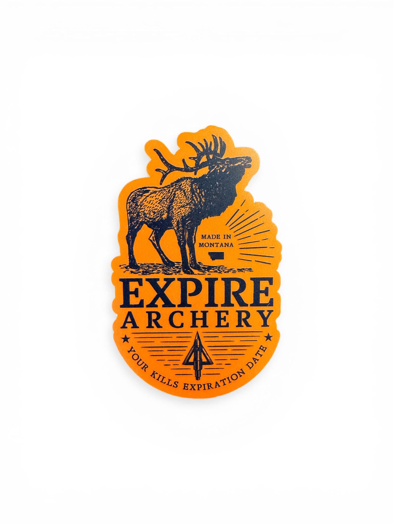 Elk Logo Orange Sticker